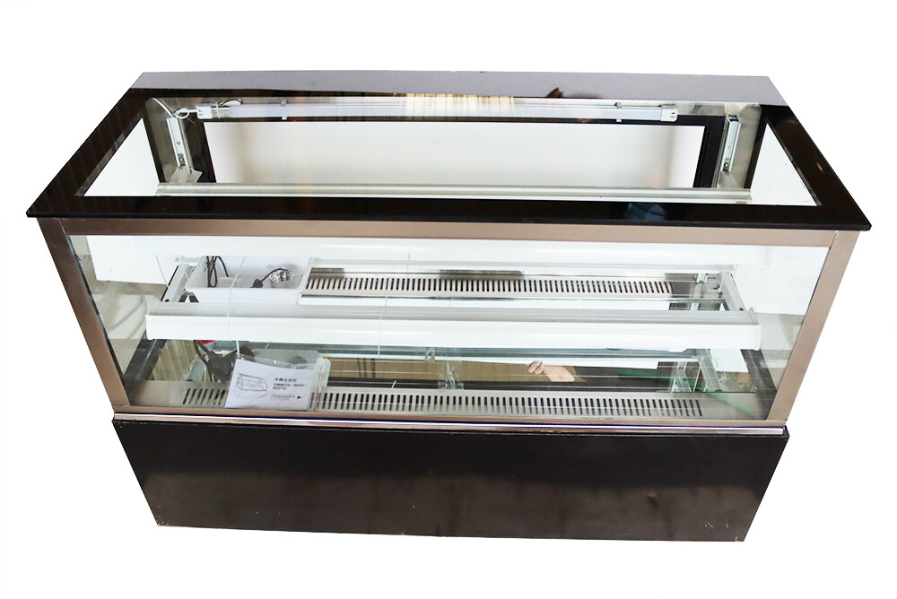220V Countertop Refrigerated Cake Bakery Showcase Opened Back Door Display Case