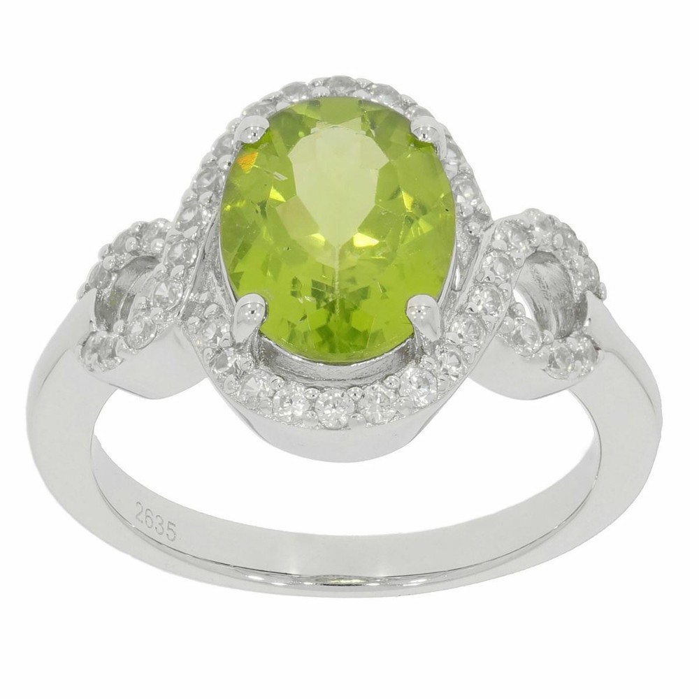 Sterling Silver Semi Mount Ring Setting OV 10X8mm White Topaz