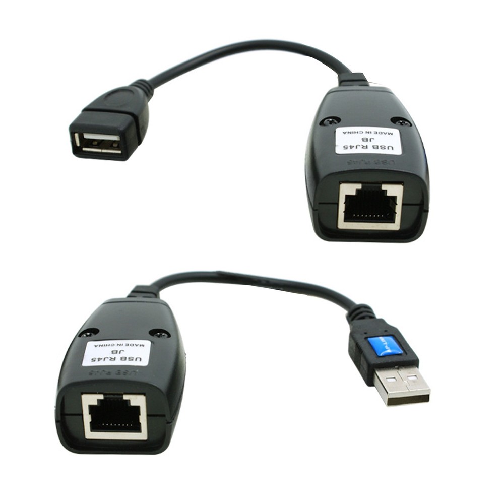 USB Extension Ethernet RJ45 Cat5e/6 Cable LAN Adapter Extender Over Repeater C