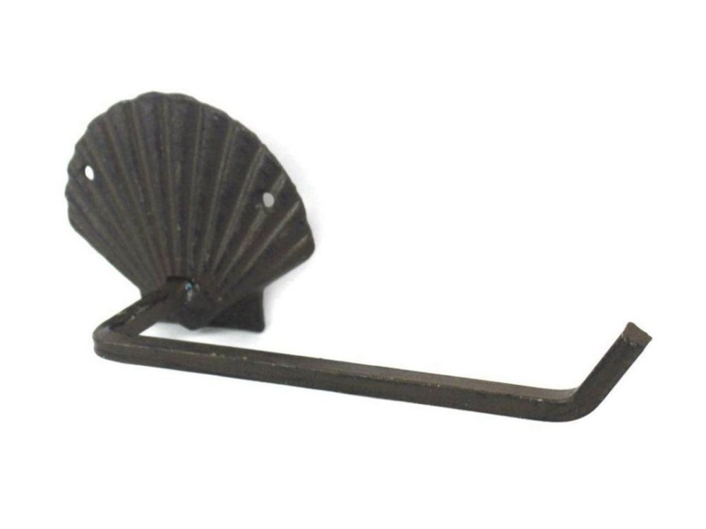Cast Iron Shell Holder 10" Bathroom Beach Home Decorating