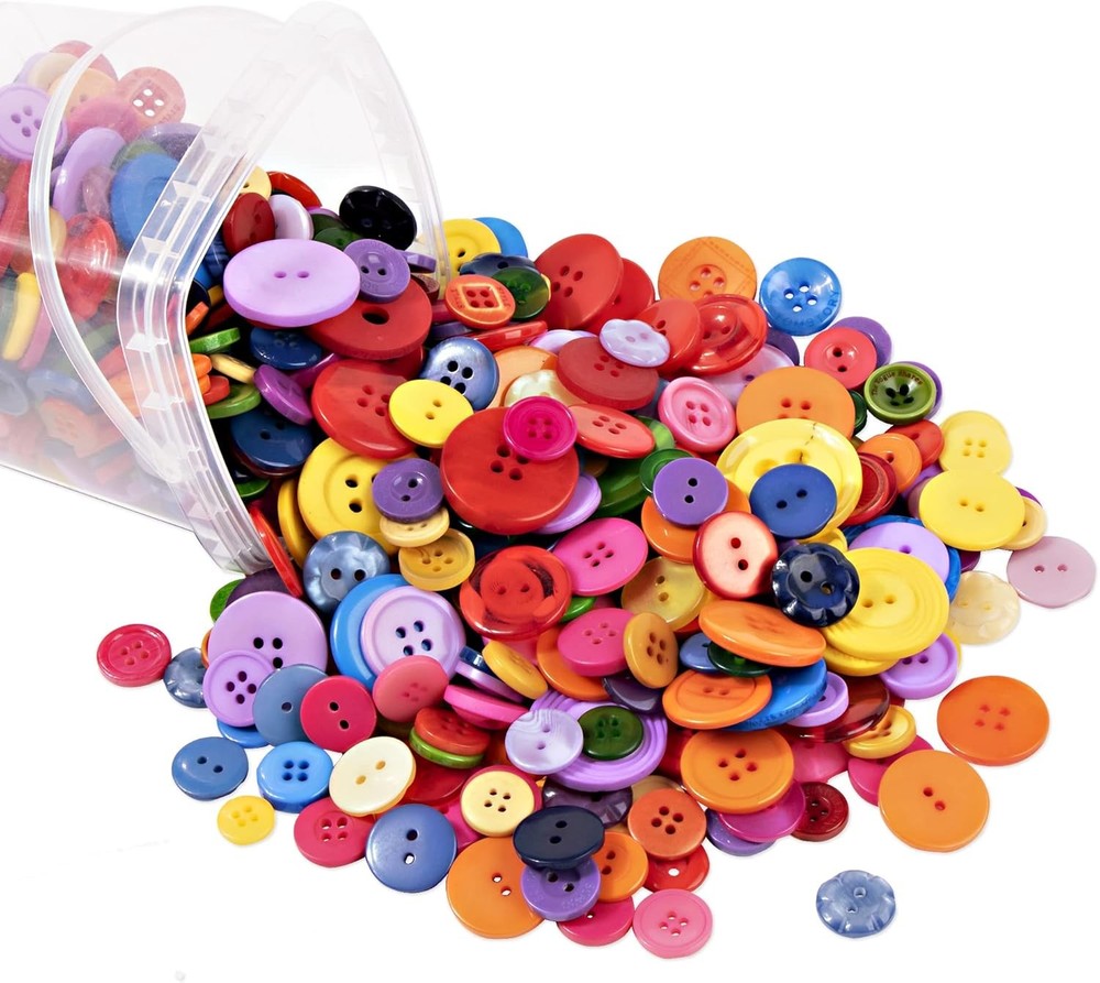 700pcs Buttons for Crafts, Assorted Size Iridescent for...