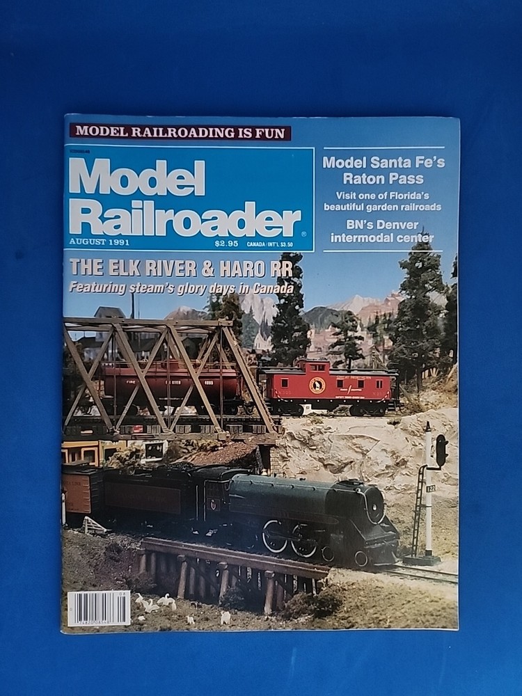 Model Railroader Magazine August 1991 Issue