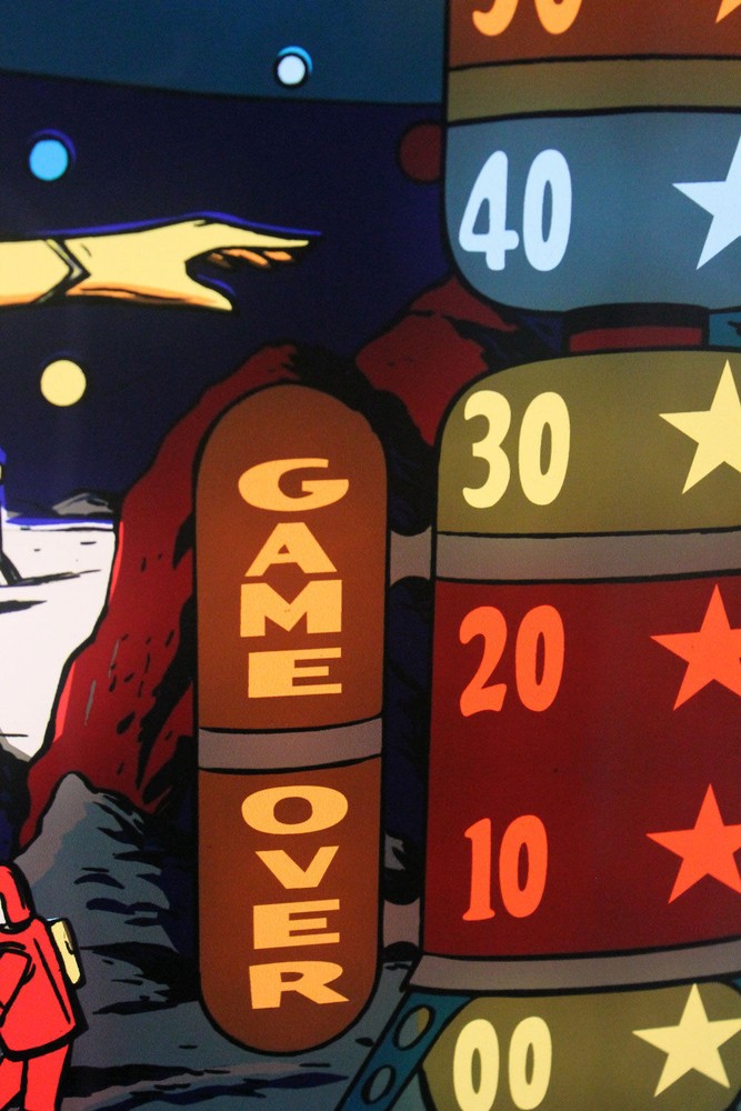 Williams 1961 SPACE SHIP Pinball Machine Replacement BACKGLASS - OUTER SPACE