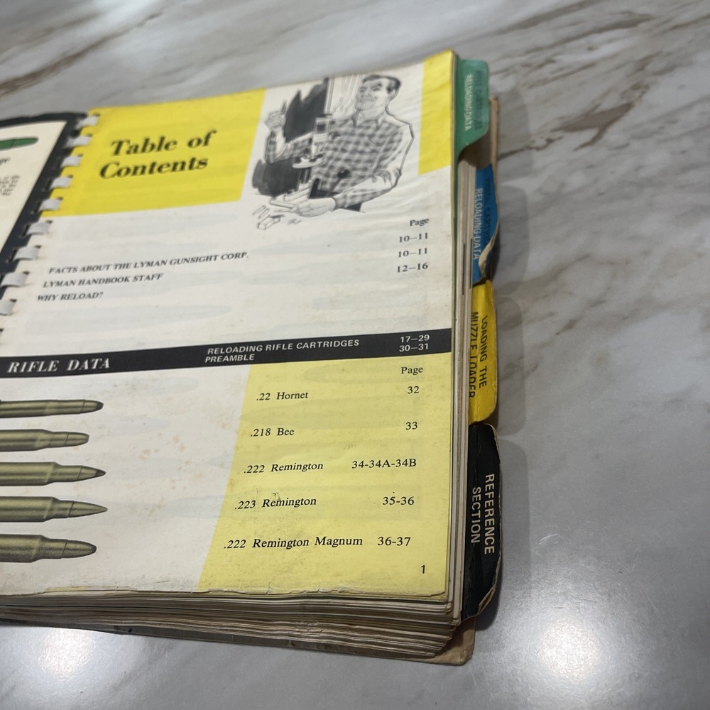 1970 Lyman Reloading Handbook 45th Edition Rifle Pistol and Muzzle Loading