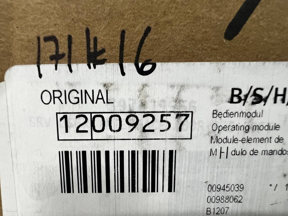 Genuine OEM Bosch Operating Module 12009257