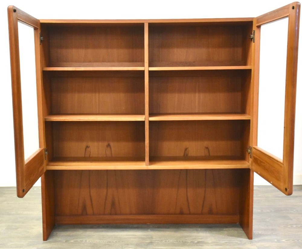 Danish Modern Teak Bookcase Display Cabinet