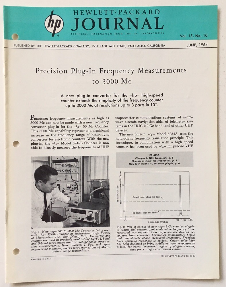Hewlett-Packard Journal June, 1964