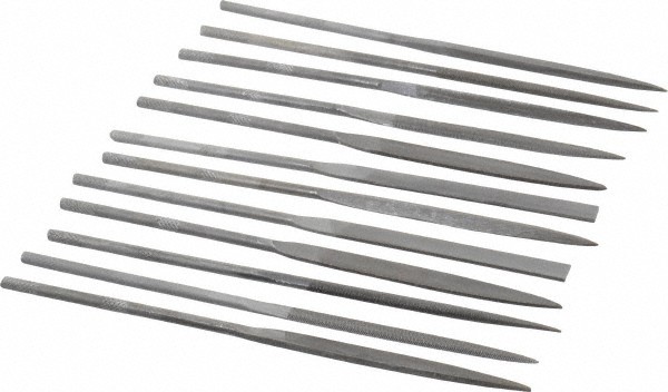 Value Collection 12 Pc 6-1/4" 0 Cut Swiss Pattern Needle File Set