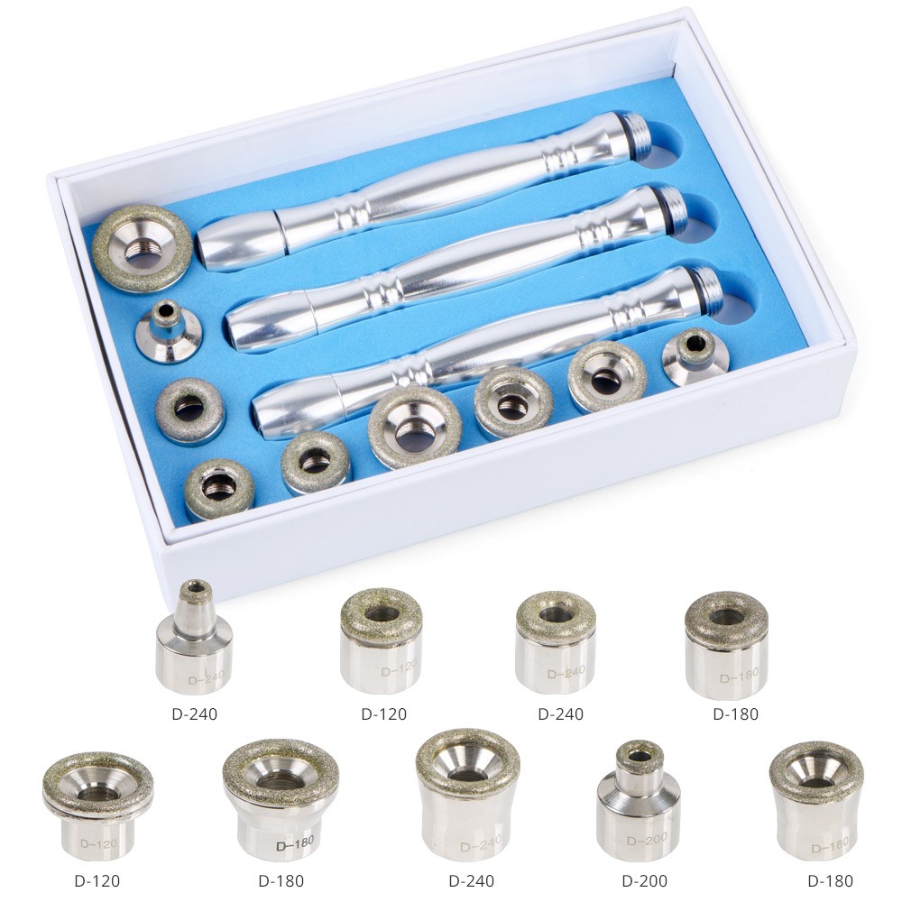 9pcs 3Wands Tip Replacement Diamond Dermabrasion Tips Microdermabrasion Machine