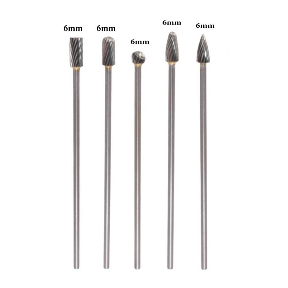 5pcs Solid Carbide Rotary Tools for Precision Work in Metal and Wood Projects
