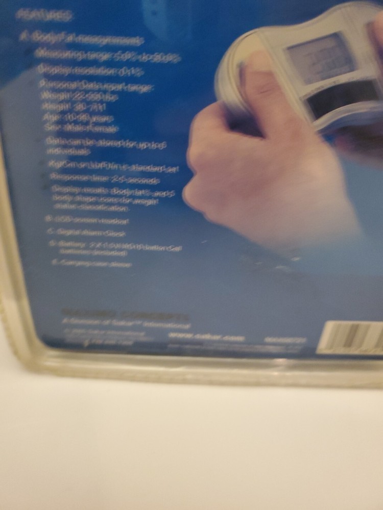 Handheld Body Fat Analyzer 8 User Memory Maximo Concepts Sakar