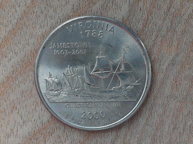2000 P Virgina State Quarter Actual Coin # 2