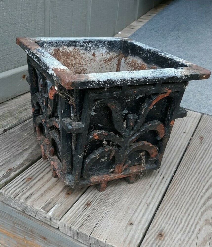 Antique Art Deco Cast Iron Planter