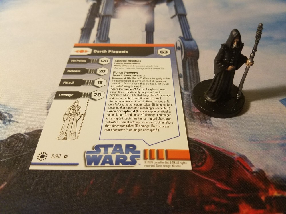 Star Wars Miniatures Jedi Academy 06 Darth Plagueis