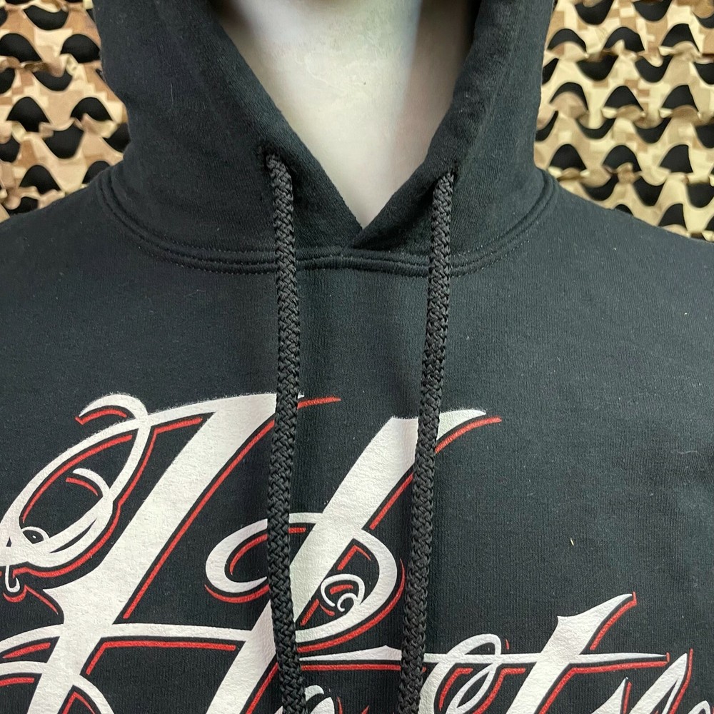 NEW HK Army Inked Pull Over Hooded Sweatshirt - Black - Small