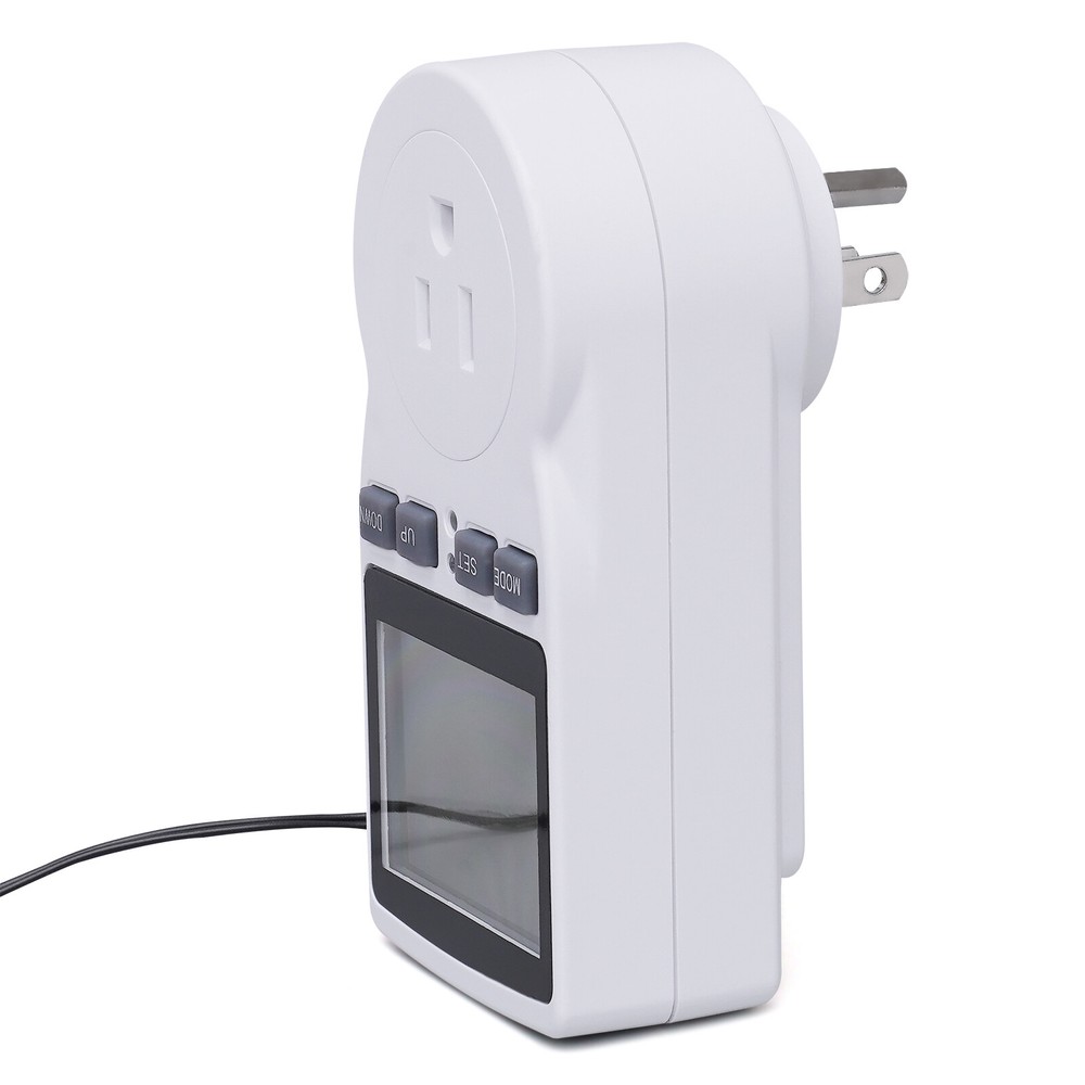 LED Programmable Display Thermostat Plug Temp Controller Outlet Heater Cooler