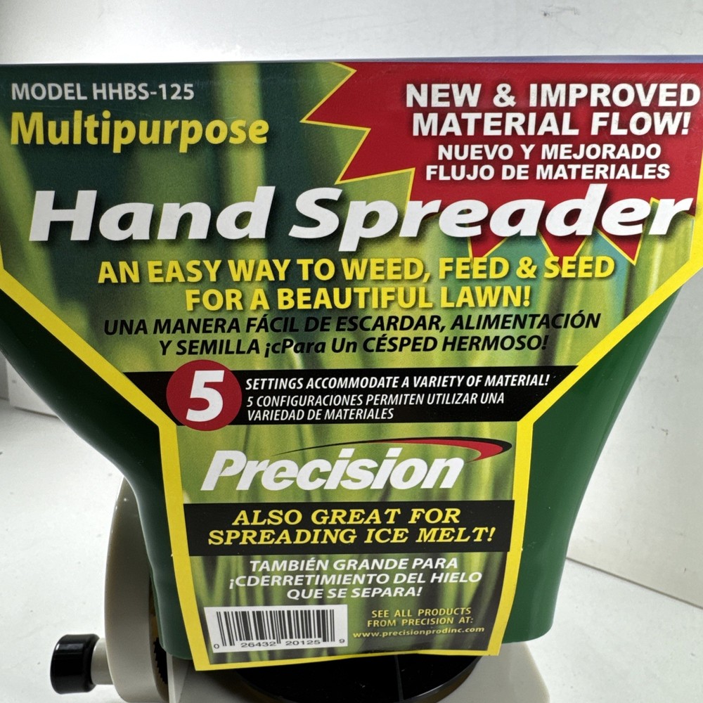 NEW #HHBS-125 Handheld PRECISION Broadcast Spreader 5 Settings