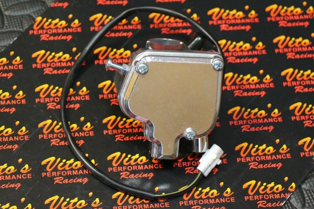 Vito's Yamaha Banshee thumb throttle assembly + lever 1987-2006 Blaster - SILVER