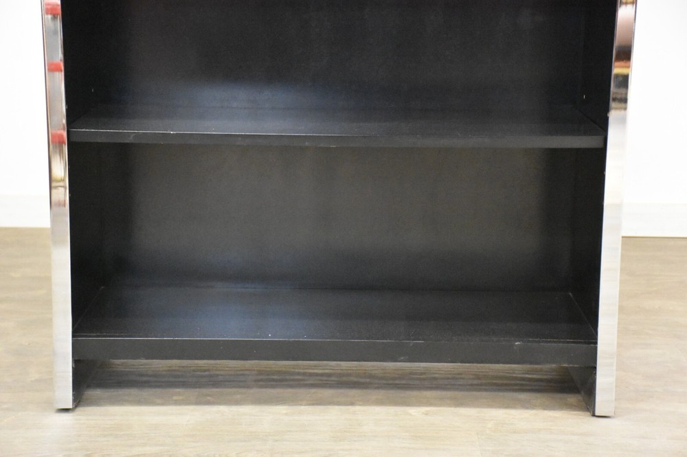 Milo Baughman Style Chrome Bookcase John Stuart
