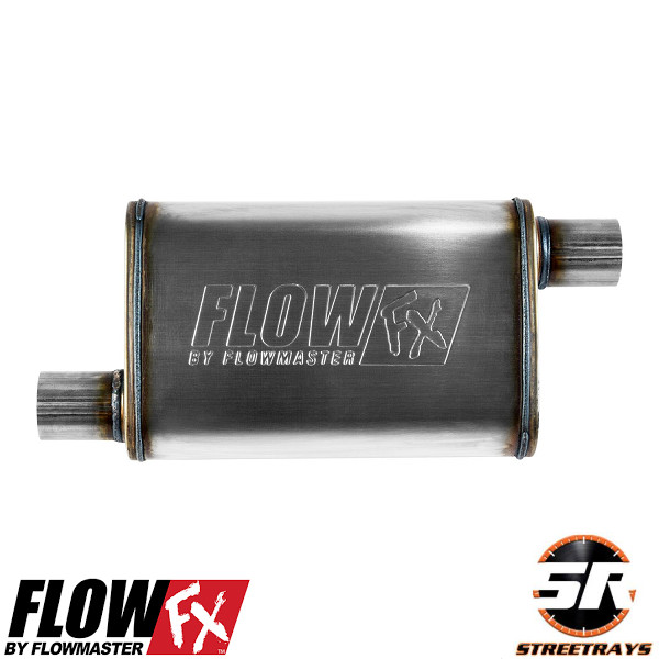 Flowmaster Flow FX Universal SS Muffler 2.25" Offset Inlet & Outlet - Pair 71235