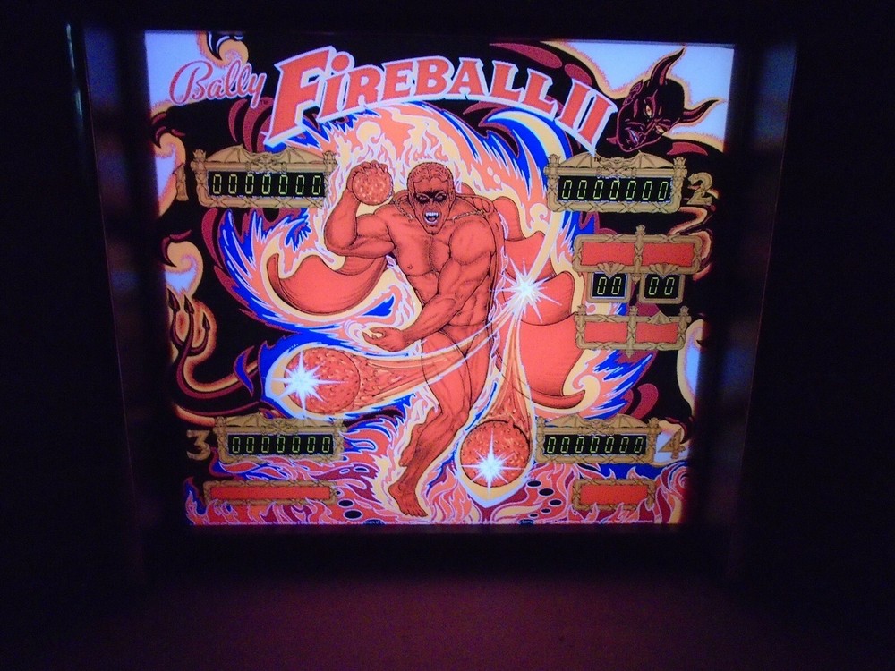Bally Fireball 2 Pinball Head LED Display light box