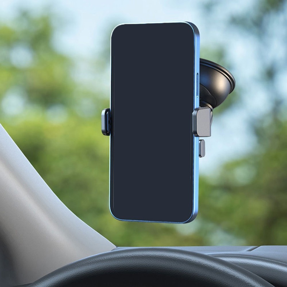 Car Phone Stand with Secure Grip Adjustable Dashboard Holder for Mobile Devices