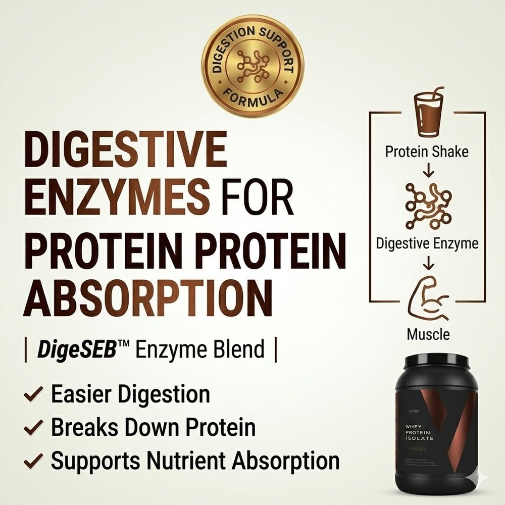 Chocolate Whey Protein Isolate 2 Pack Zero Sugar Monk Fruit Digestive Enzymes