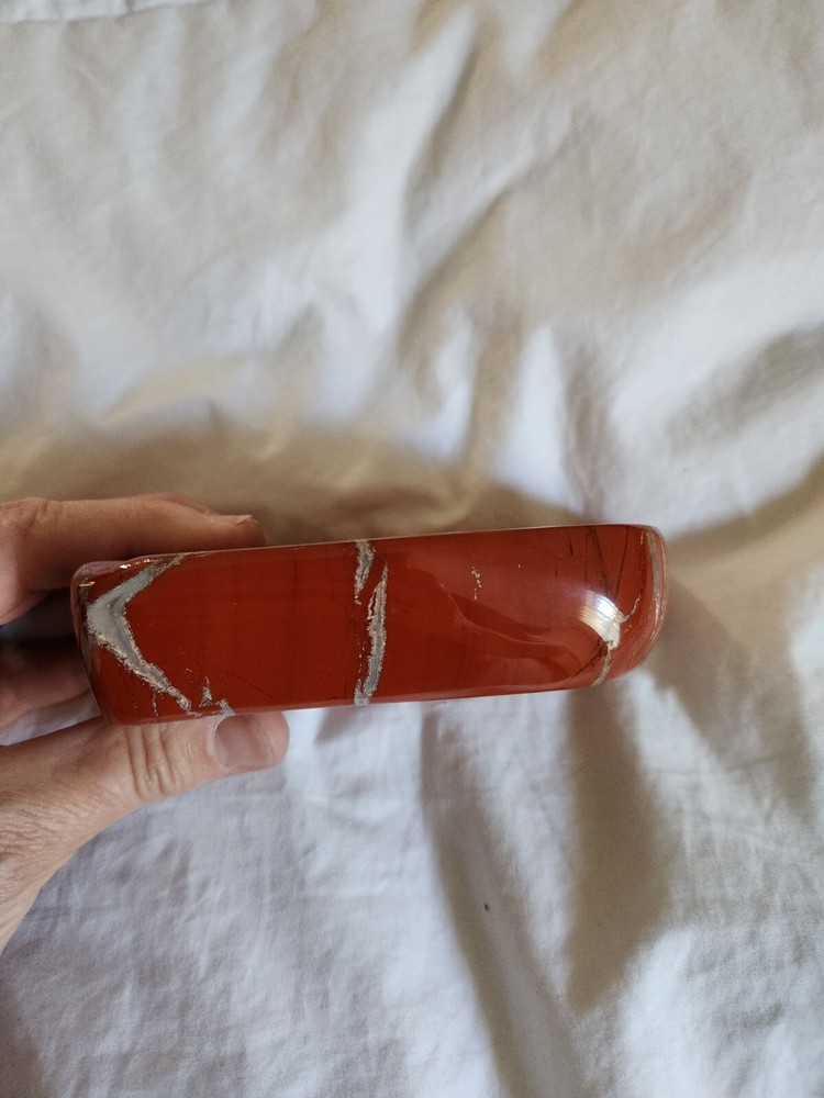 Vintage Red Jasper Ashtray Mid Mod