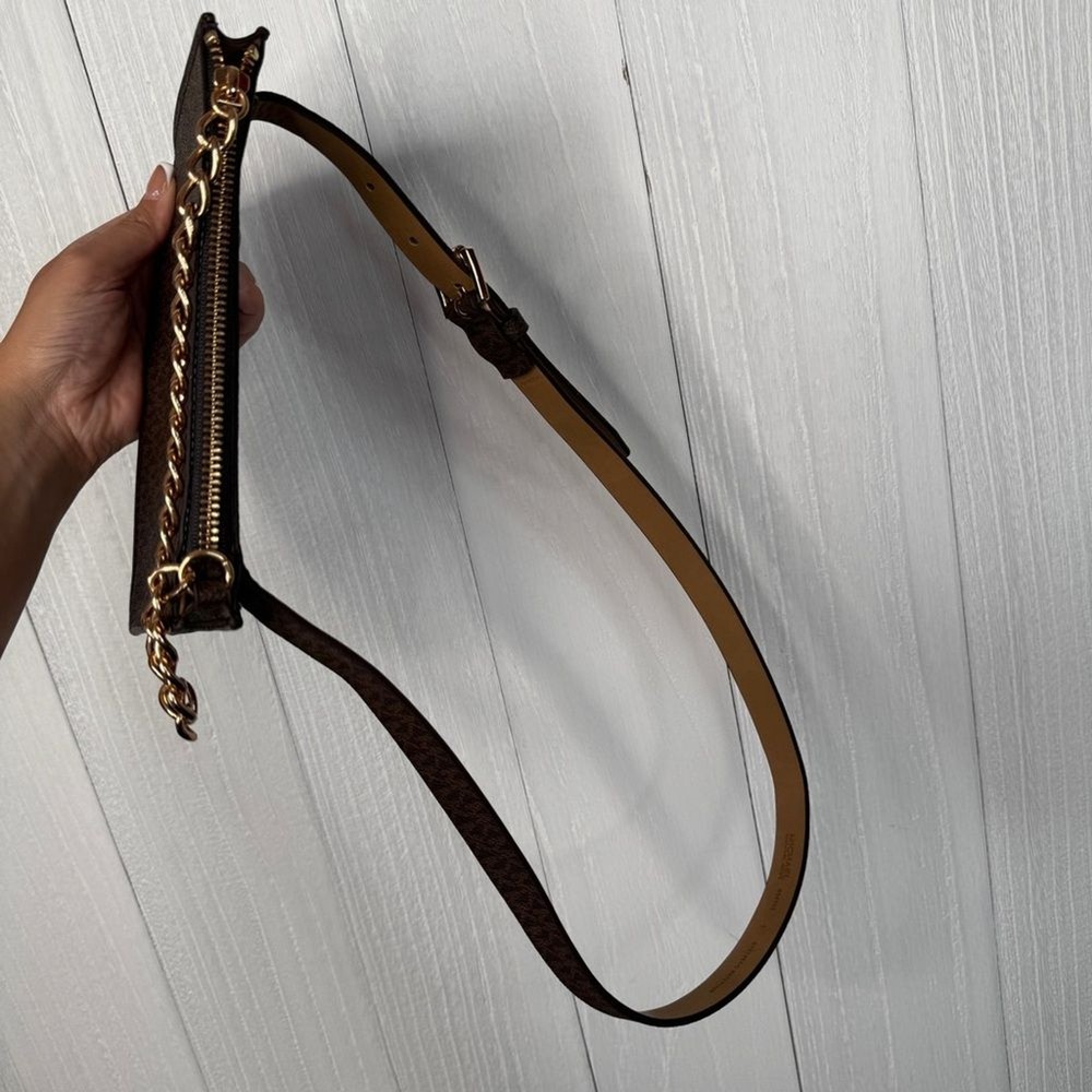 MICHAEL Michael Kors Brown Belt Bag Size L EUC