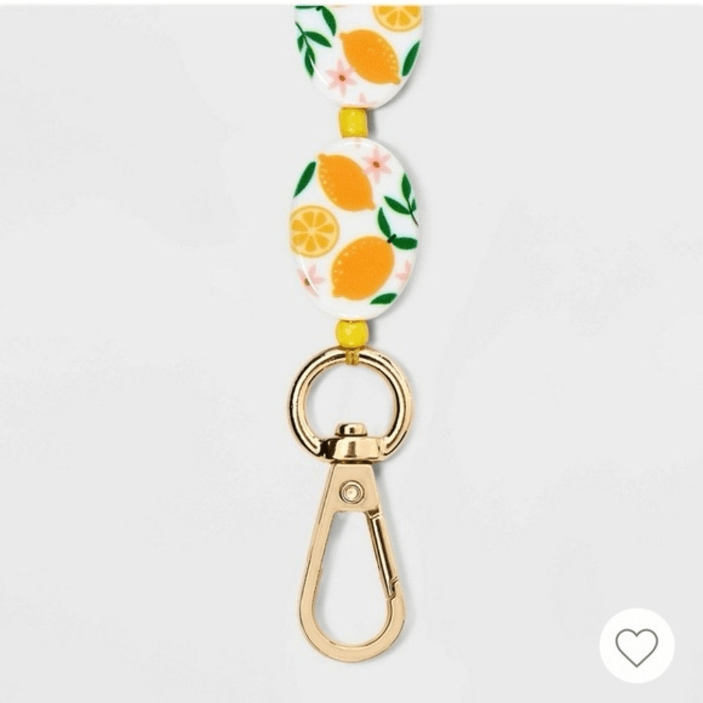 Mixed Lemon Beaded 9.8" HandBag Strap or charm