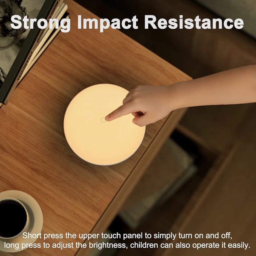 LED Control Smart Bedside Night Light Touch Lamp Bedside Wireless Rechargeable