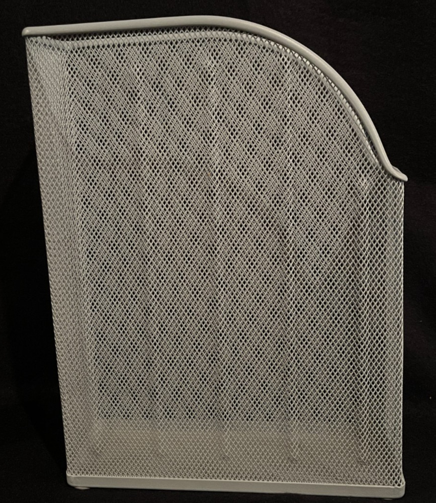 File / Magazine Holders Ikea White Metal Mesh Stackable File Holders