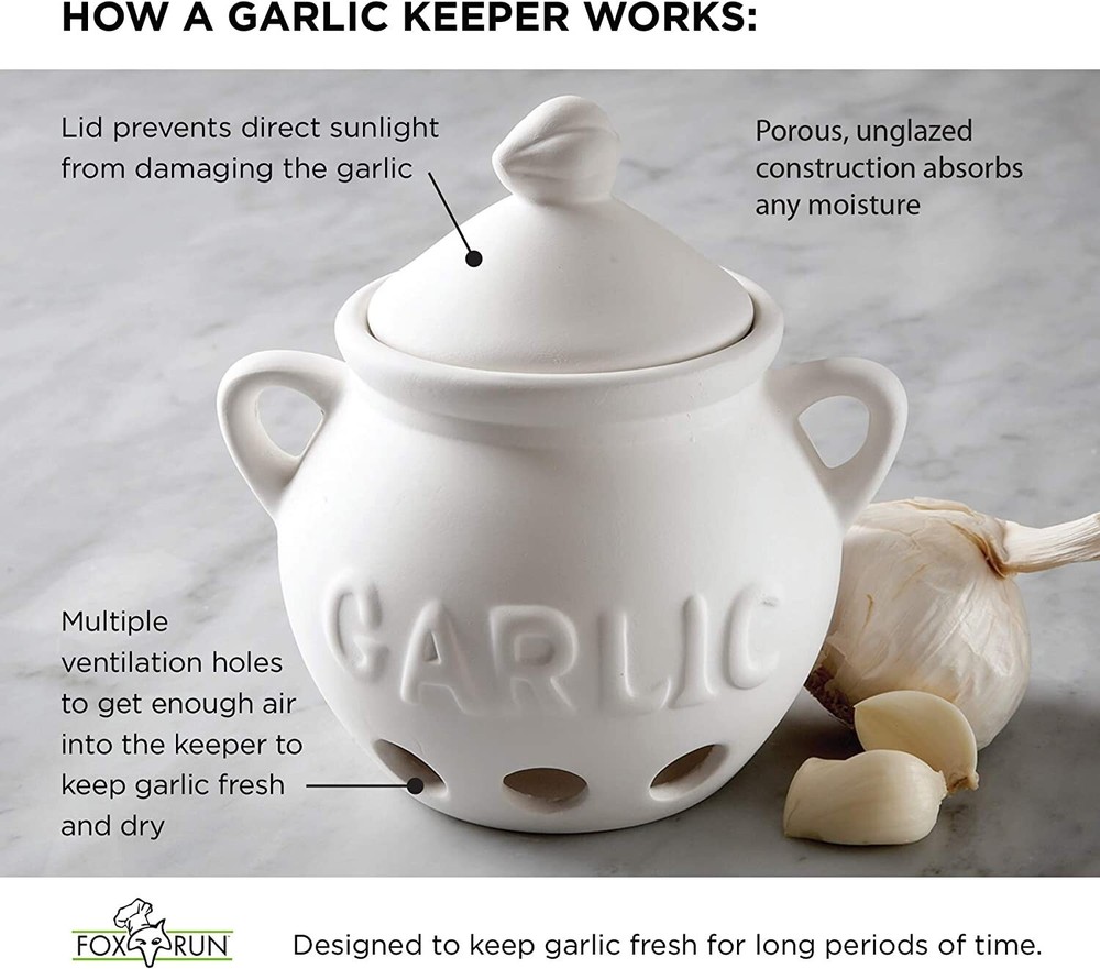 Fox Run Terra Cotta Garlic Keeper (3936)