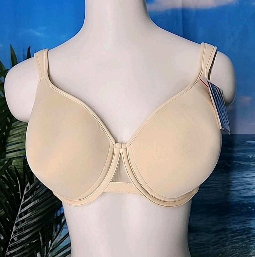 UNDEROUTFIT Ultimate Coverage Bra Underwire Adjustable Straps 38C Sand