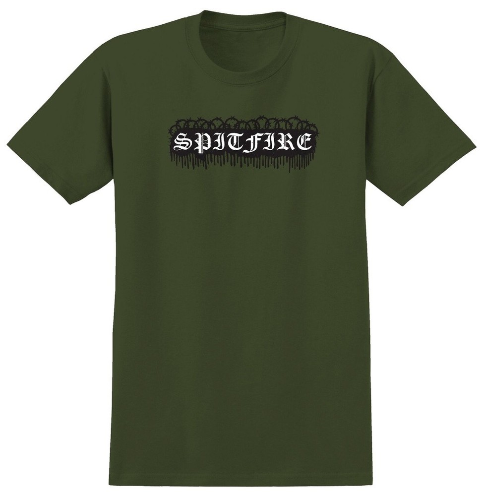 Spitfire Old E Barbed Military Green T-Shirt