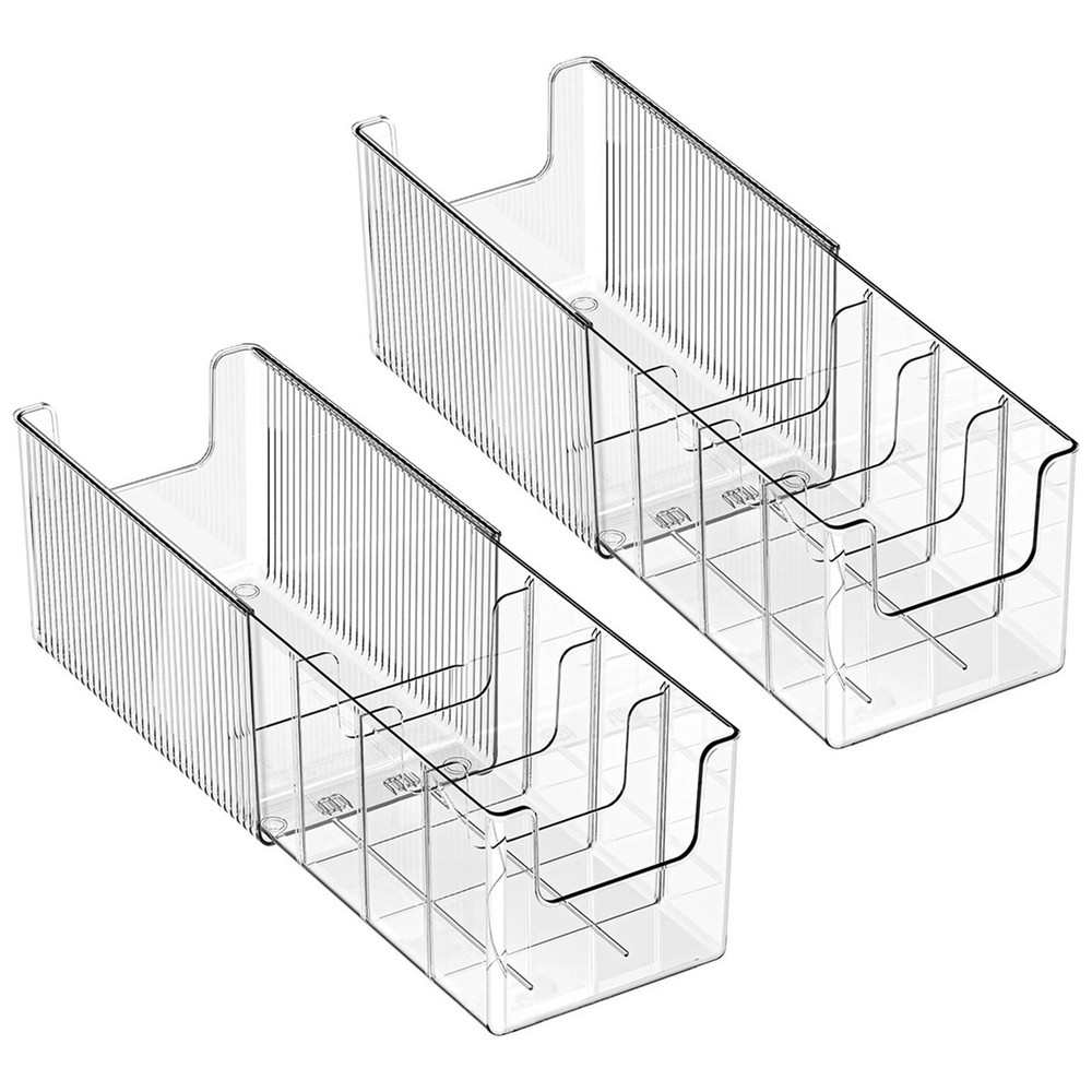 Acrylic Belt & Tie Organizer Multi-Compartment Clear Display Case Storage Holder