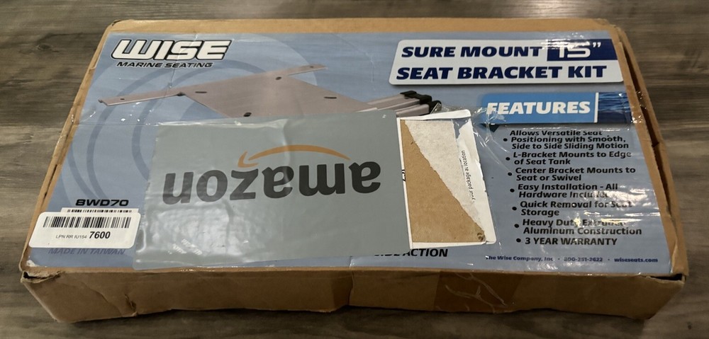 Wise 8WD70 Sure Mount Replacement 15" Front Rail Hinge Bracket ONLY Silver