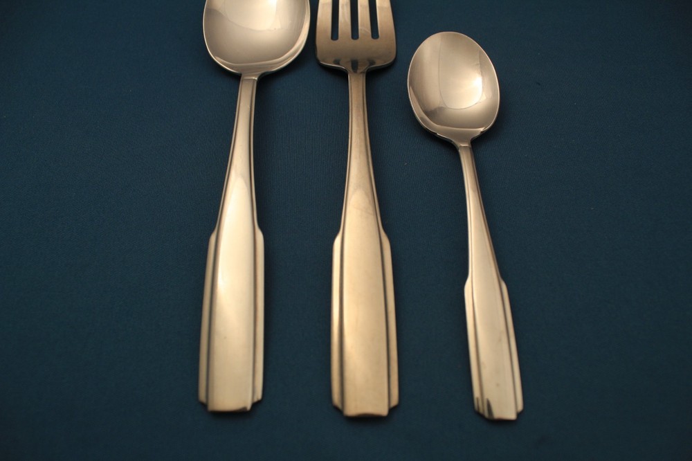 Oneida FREMONT Serving (3pc Set) Tablespoon Meat Fork Glossy Stainless Flatware