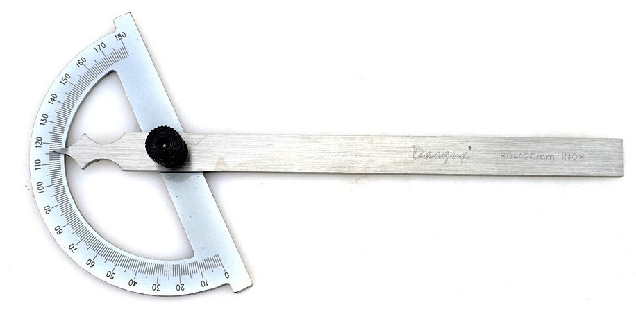 Engineers Protractor Dasqua High Quality 80 x 120 mm (Ref: 10121005)