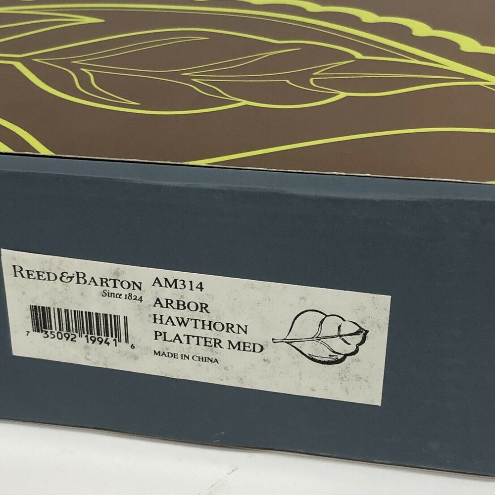 Reed & Barton Arbor Collection Hawthorn Leaf Platter Medium 12" New