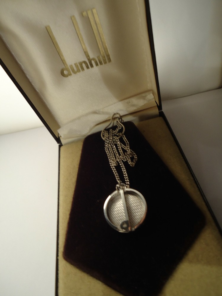 Dunhill Silver Tie Tack - Vintage - Solid .925 Silver - Original Case
