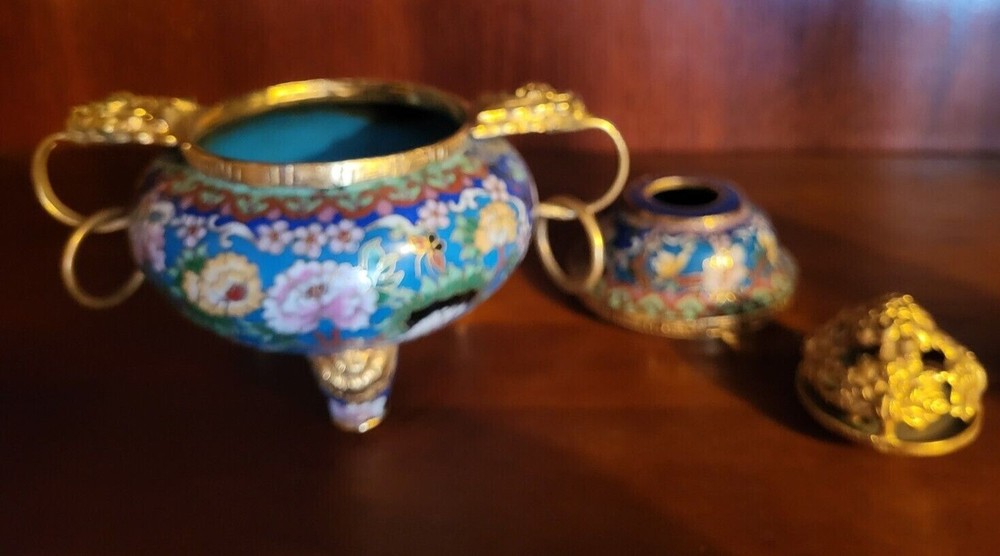Vintage Oriental Cloisonne insense burner