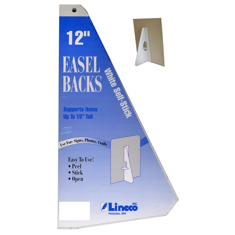 Lineco Self-Stick Easel Backs 25-Count 12"