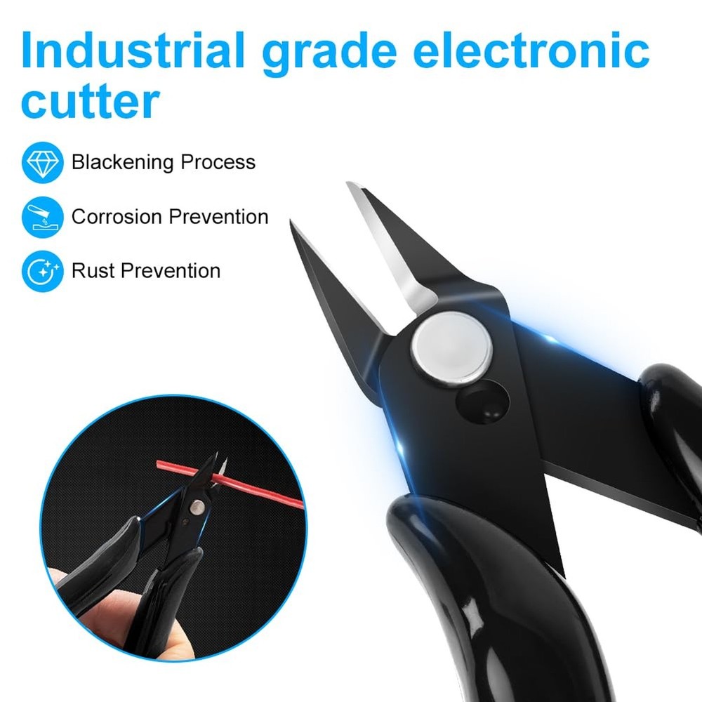 Ainiv Wire Cutters, 2PCS Spring-loaded Side Cutters Flush Cutters, Diagonal C...