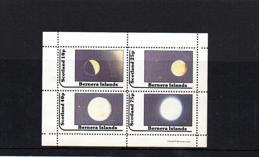 (V800) GB LOCALS BERNERA ISLANDS ECLIPSE  MINI SHEET MNH
