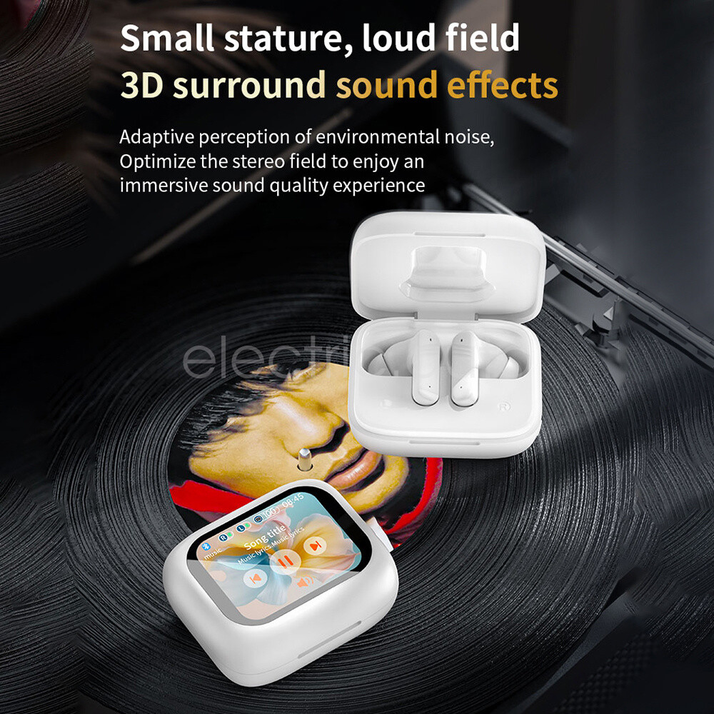 Bluetooth 5.4 Earphone Full Touch Screen TWS Wireless Earbuds Noise Reduction