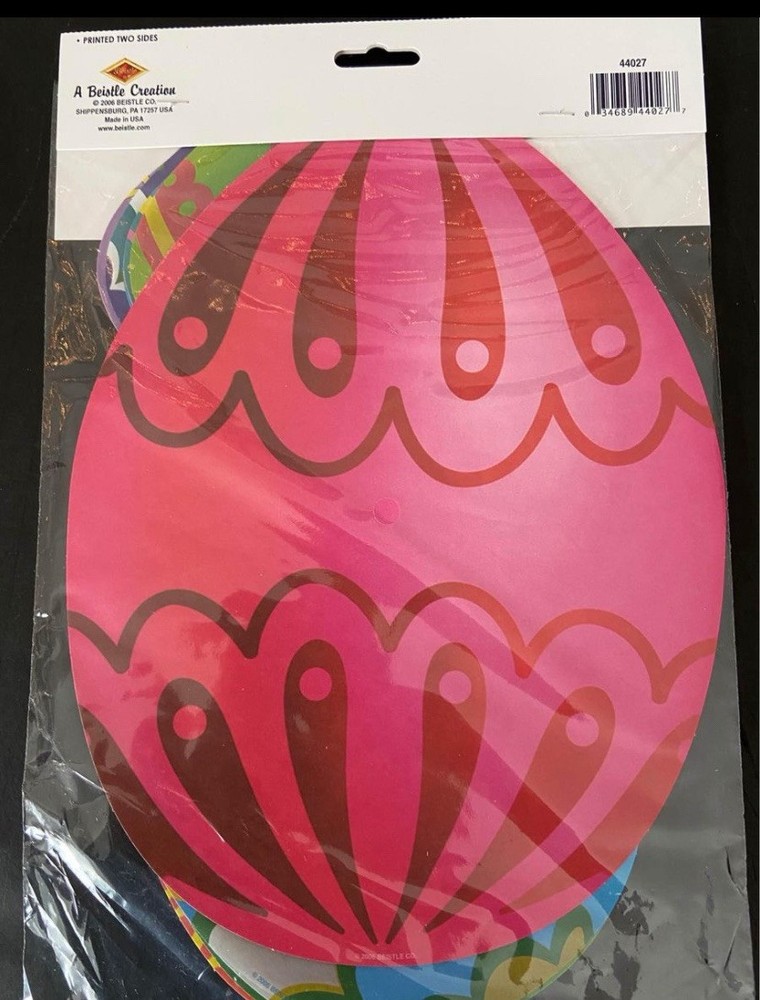 Beistle Colorful Easter Egg Cutouts (10/pkg) - Decoration for Easter