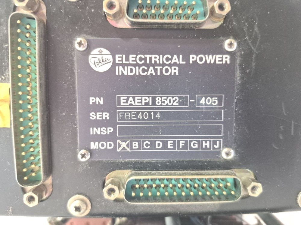 Fokker Aircraft Electrical Power Control Panel A42706-433