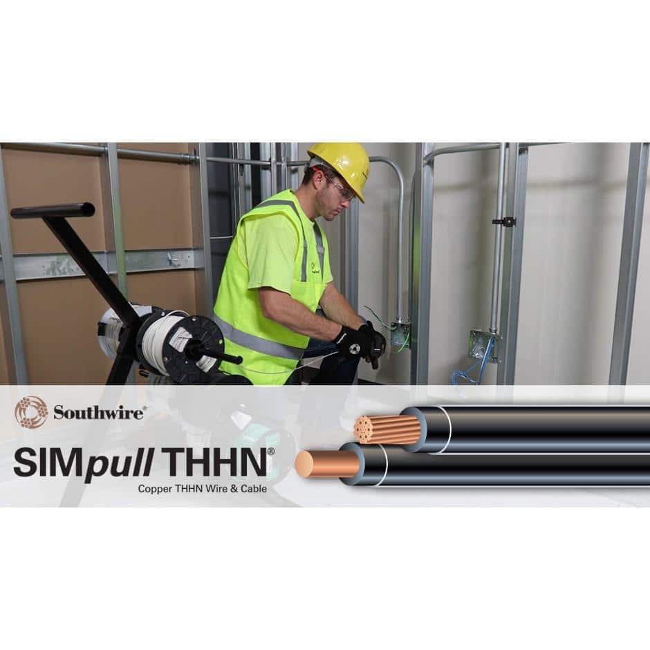 Southwire 100 ft. 12 White Solid CU THHN Wire
