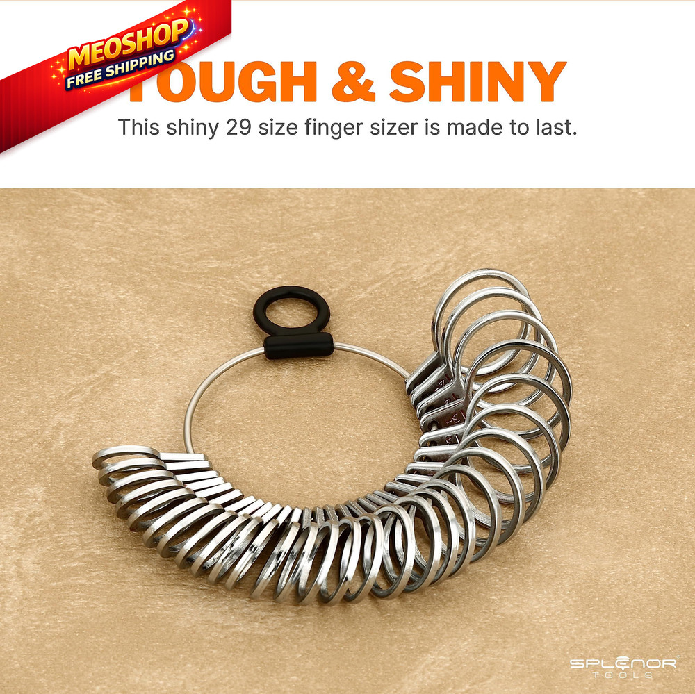 Splenor Tools Steel Finger Sizer - US Standard Size 1-15 Sizer,